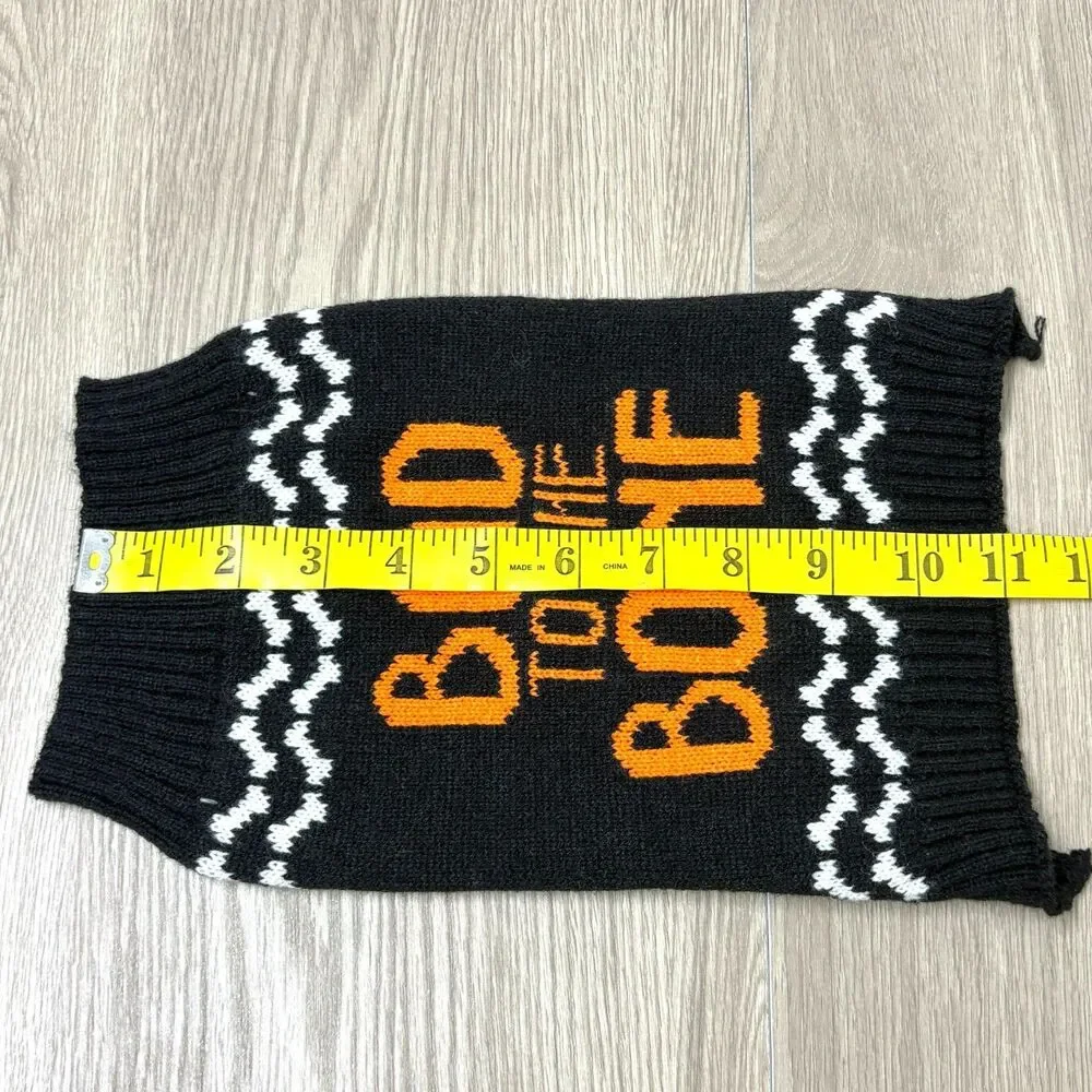 Halloween Dog Clothes Lot 2 Sweater Fleece Costume M L Candy Bad to Bone